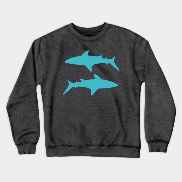 Blue Shark Pisces Crewneck Sweatshirt by Janremi